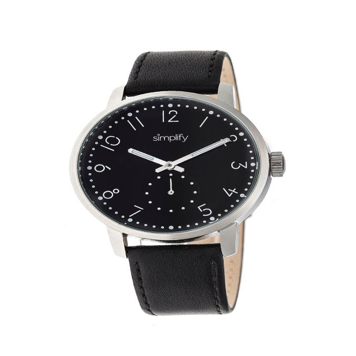 Simplify Unisex Black Strap Watch-sim3402