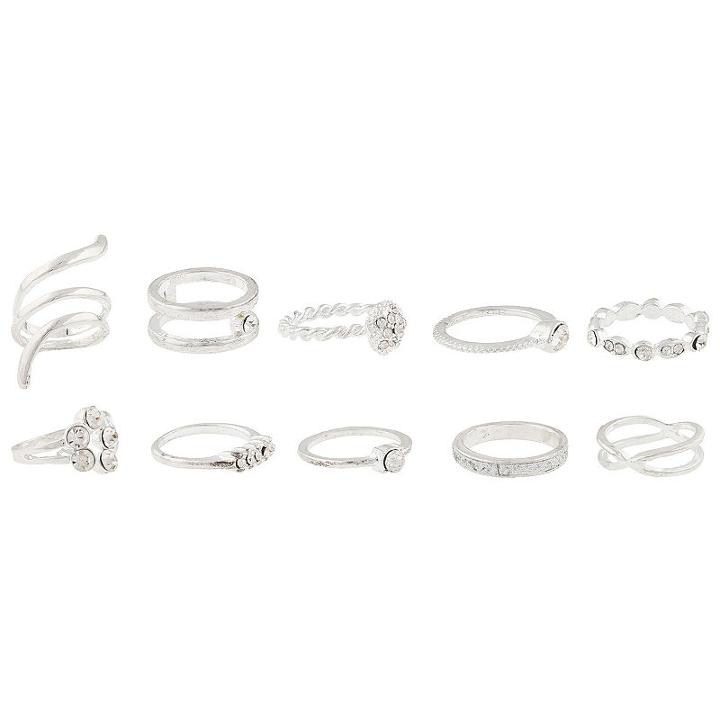 Decree Womens Clear Stackable Ring