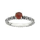 Personally Stackable Antiqued Red Agate Ring