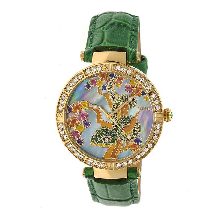 Bertha Unisex Green Strap Watch-bthbr7403