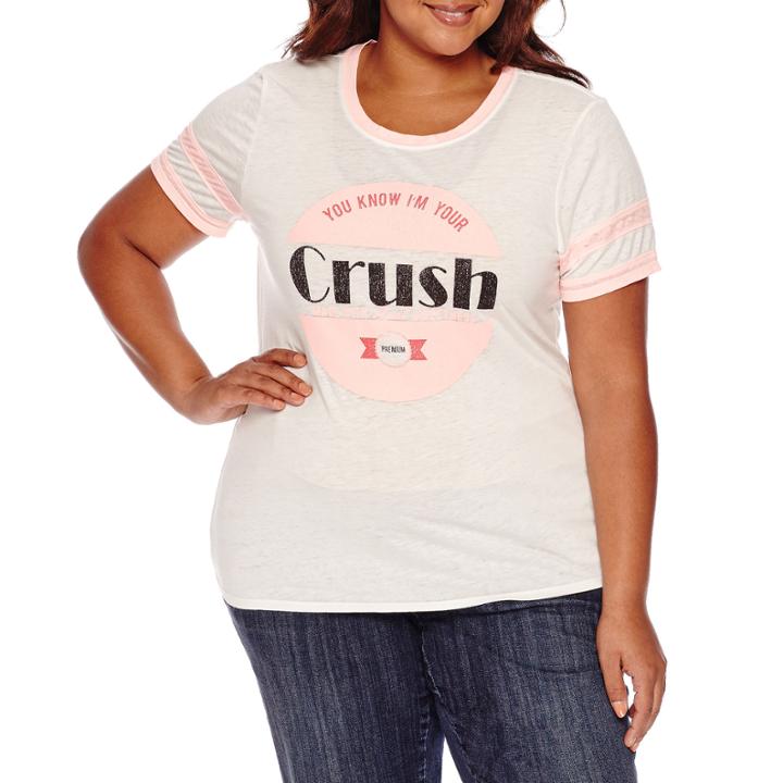 Arizona Short Sleeve T-shirt-womens Juniors Plus