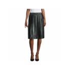 Liz Claiborne Solid Woven Pleated Skirt Talls