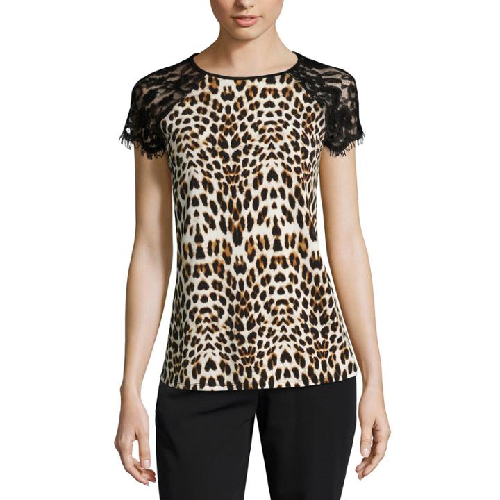 Worthington Short Sleeve Crew Neck T-shirt-womens