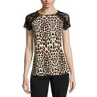 Worthington Short Sleeve Crew Neck T-shirt-womens