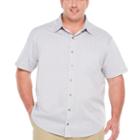 Van Heusen Flex Non Iron Woven Short Sleeve Checked Button-front Shirt-big And Tall