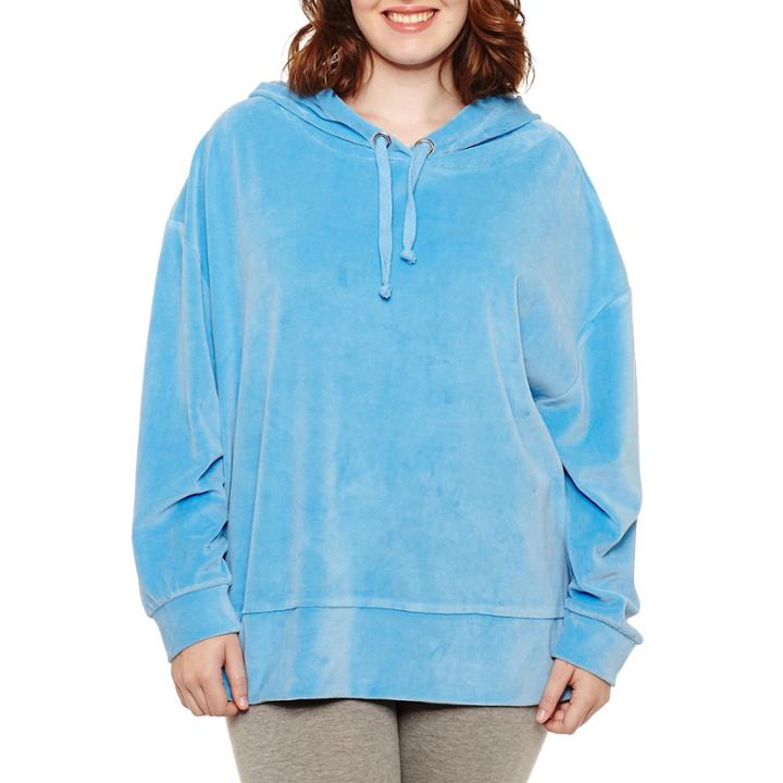 Flirtitude Velour Hoodie- Juniors Plus