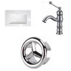 23.75-in. W 1 Hole Ceramic Top Set In White Color- Cupc Faucet Incl.