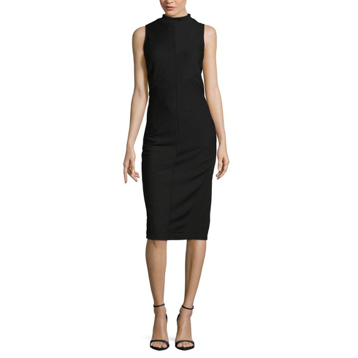 Worthington Sleeveless Mock Neck Midi Sheath Dress