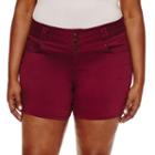 Blue Spice 2 1/2 Denim Shorts-juniors Plus