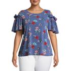 Worthington Cold Shoulder T-shirt - Plus