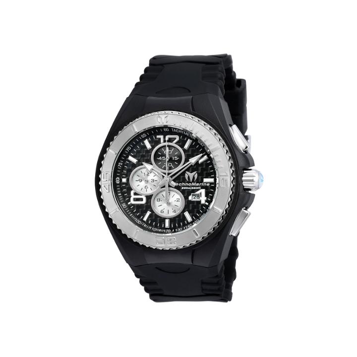 Techno Marine Mens Black Strap Watch-tm-115307