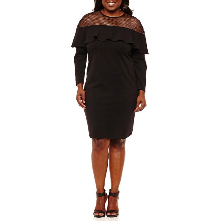 Project Runway Ruffle Top Bodycon Dress-plus