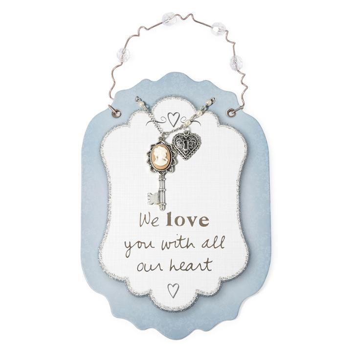 Messages From The Heart By Sandra Magsamen Cameo Key Pendant Necklace