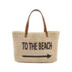 Straw Studios Graphic Straw Tote