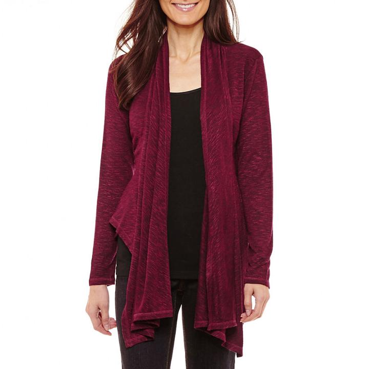 St. John's Bay Long Sleeve Cardigan-petite