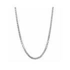 14k White Gold Diamond-cut Wheat Chain 16 Necklace