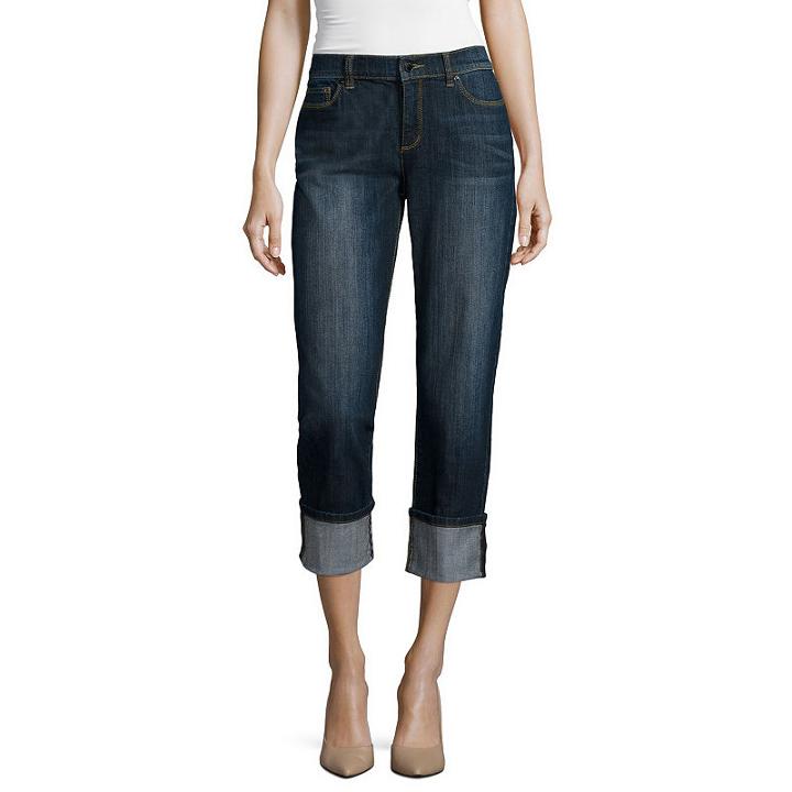 Liz Claiborne Boyfriend Denim Pant - Tall