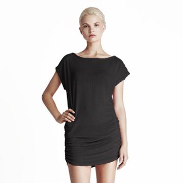 Jordan Taylor Gofret Boatneck Tee With Side Shirr