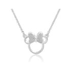 Disney Minnie Outline Sterling Silver Pendant Necklace