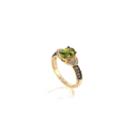 Grand Sample Sale By Le Vian Green Apple Peridot & 1/3 Ct. T.w. Vanilla Diamonds And Chocolate Diamonds In 14k Honey Gold Chocolatier Ring