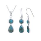 Womens 2-pc. Turquoise Sterling Silver Jewelry Set