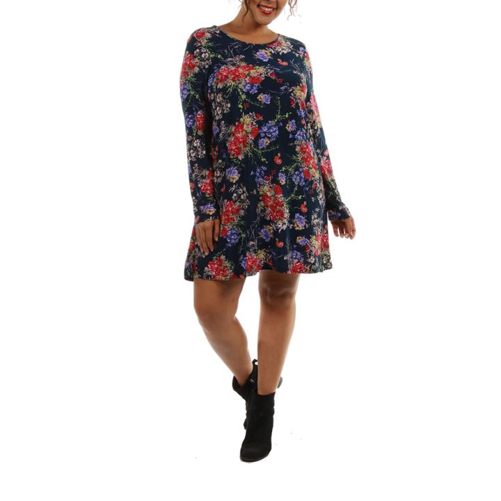 24/7 Comfort Apparel Stunning Shift Dress-plus