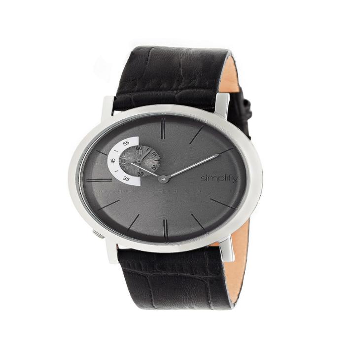 Simplify Unisex Black Strap Watch-sim3103