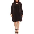 Studio 1 Long Sleeve Sheath Dress-plus