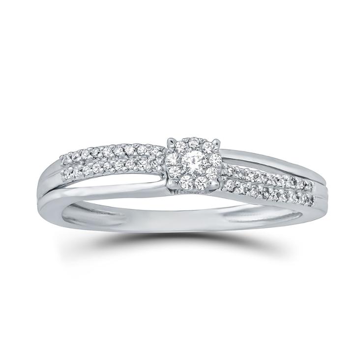 1/7 Ct. T.w. Round White Diamond 10k Gold