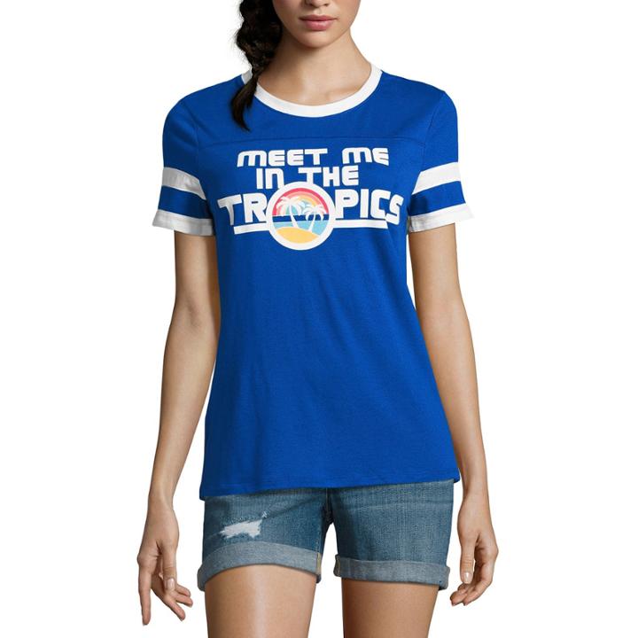 Arizona Meet Me In The Tropics Graphic T-shirt- Juniors