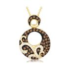 Limited Quantities Le Vian Grand Sample Sale 1/2 Ct. T.w. White And Chocolate Diamond Circle Necklace