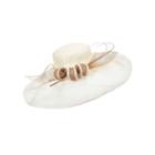 Scala&trade; Two-tone Ribbon Sinamay Derby Hat