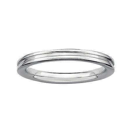 Personally Stackable Sterling Silver Step-down Ring