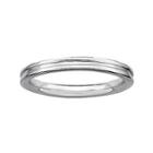 Personally Stackable Sterling Silver Step-down Ring