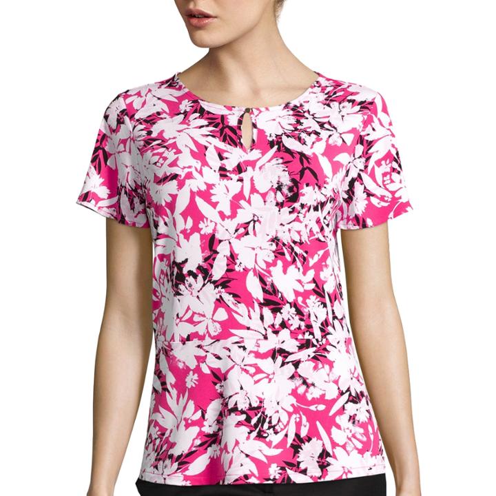 Liz Claiborne Flutter-sleeve Keyhole Top