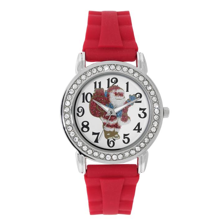 Mixit&trade; Womens Red Christmas Tree Watch