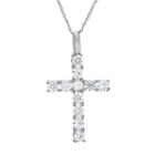 Womens 1 1/5 Ct. T.w. White Cubic Zirconia 10k Gold Pendant Necklace