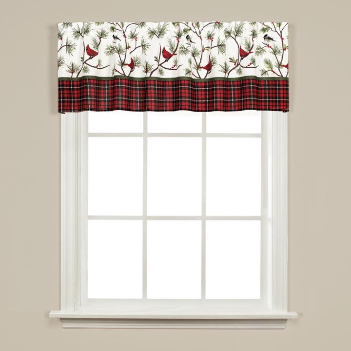 Saturday Knight Winter Birds Rod-pocket Tailored Valance