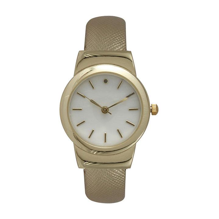 Olivia Pratt Womens Gold Tone Strap Watch-26861gold