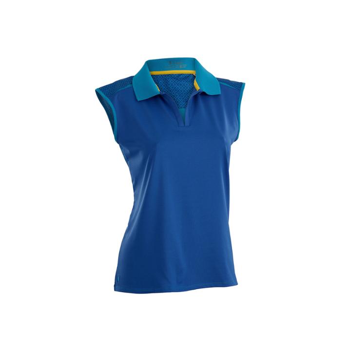 Favor Sleeveless Plus Sleeveless Knit Polo Shirt Plus