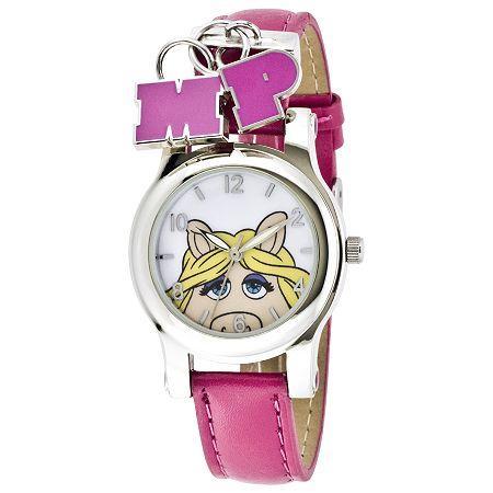 Muppets Miss Piggy Pink Strap Charm Watch