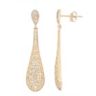 3/4 Ct. T.w. White Diamond 10k Gold Drop Earrings
