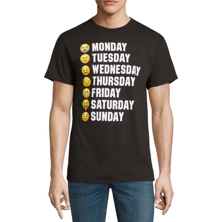 Days Of The Week Faces Ss Tee