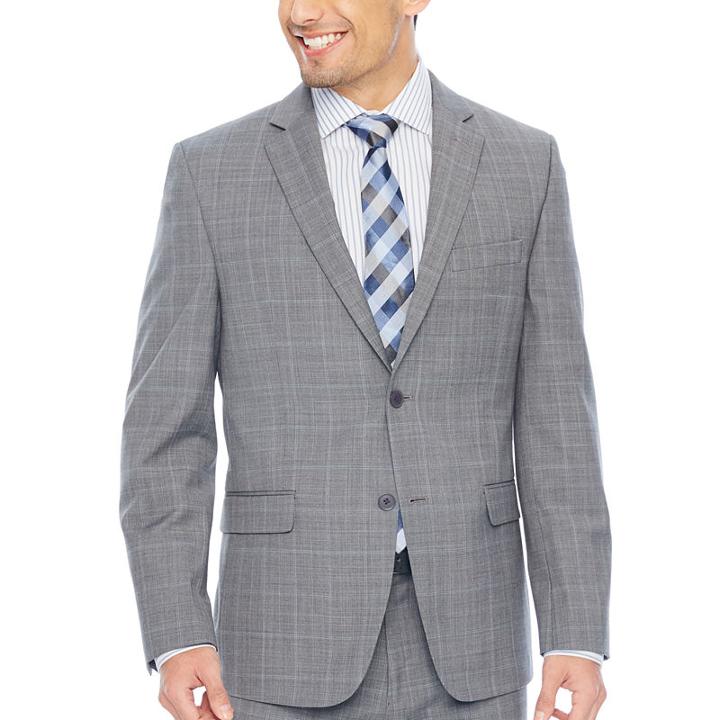 Collection By Michael Strahan Checked Slim Fit Stretch Suit Jacket-slim