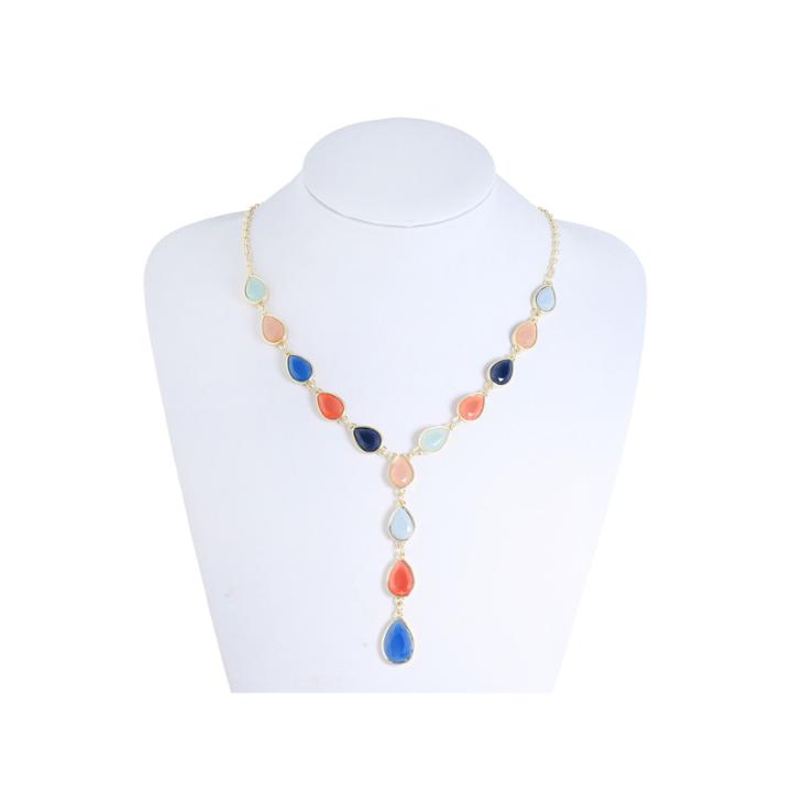 Liz Claiborne Womens Multi Color Y Necklace