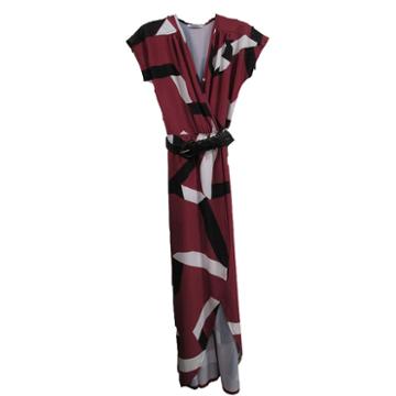 Stilletto's S/s Faux Wrap Maxi With Slit