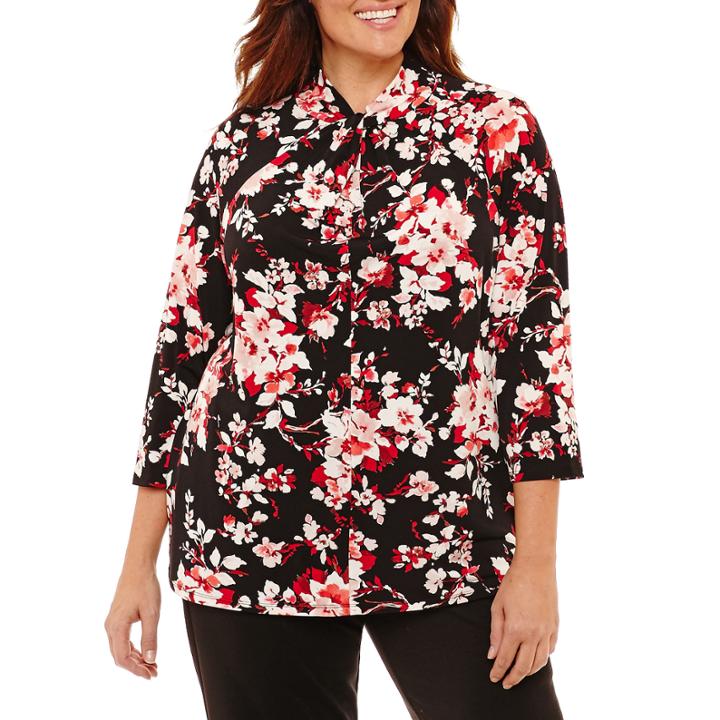 Liz Claiborne Twist Knot Top- Plus