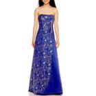 Reign On Strapless Floral Glitter Ballgown Dress