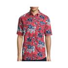 St. John's Bay Short-sleeve Tropical Crosshatch Woven Shirt