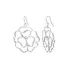 Silver Reflections&trade; Silver-plated Brass Flower Open Drop Earrings